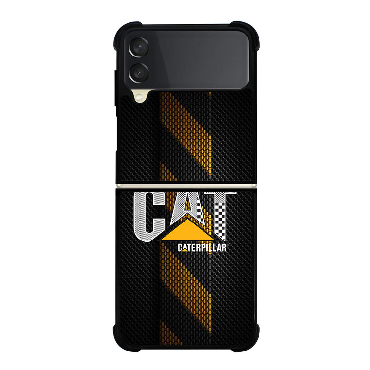 CATERPILLAR TRACTOR LOGO YELLOW METAL TRIPE Samsung Galaxy Z Flip 3 Case Cover