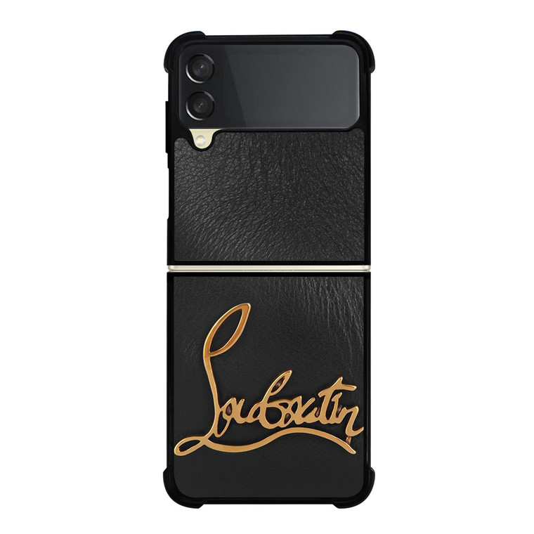 CHRISTIAN LOUBOUTIN LOGO LEATHER Samsung Galaxy Z Flip 3 Case Cover