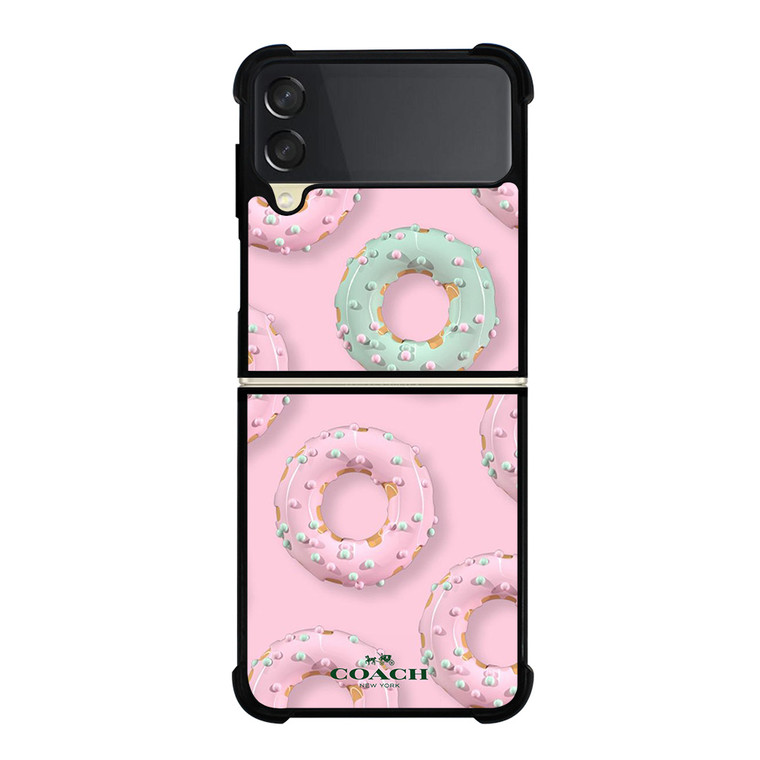 COACH NEW YORK LOGO DONUTS ICON Samsung Galaxy Z Flip 3 Case Cover