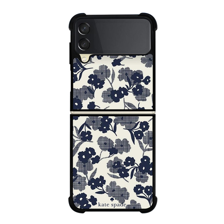 KATE SPADE NEW YORK BLUE FLORAL Samsung Galaxy Z Flip 3 Case Cover