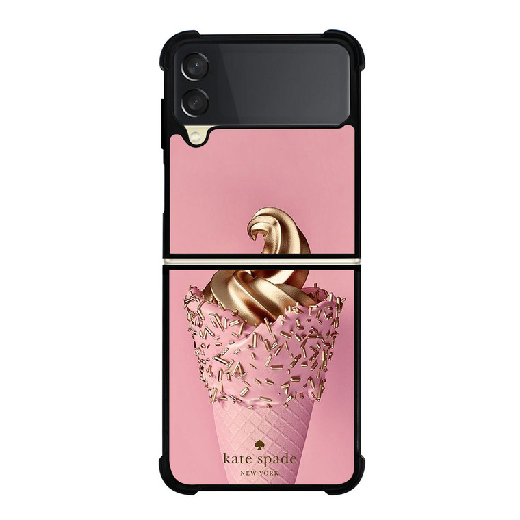 KATE SPADE NEW YORK LOGO GOLDEN ICE CREAM Samsung Galaxy Z Flip 3 Case Cover