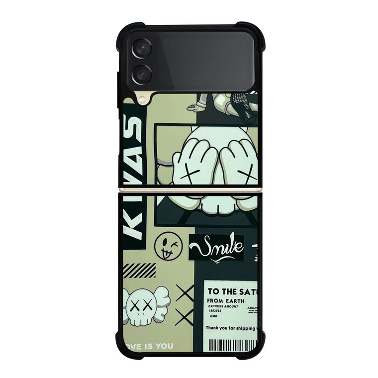 KAWS SMILE Samsung Galaxy Z Flip 3 Case Cover