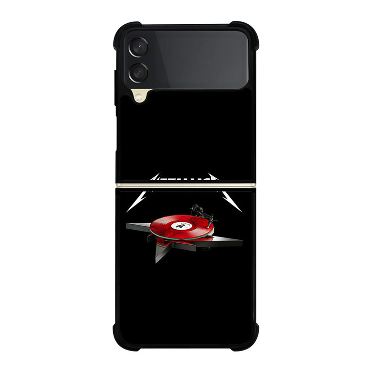 METALLICA BAND LOGO TURNTABLE Samsung Galaxy Z Flip 3 Case Cover