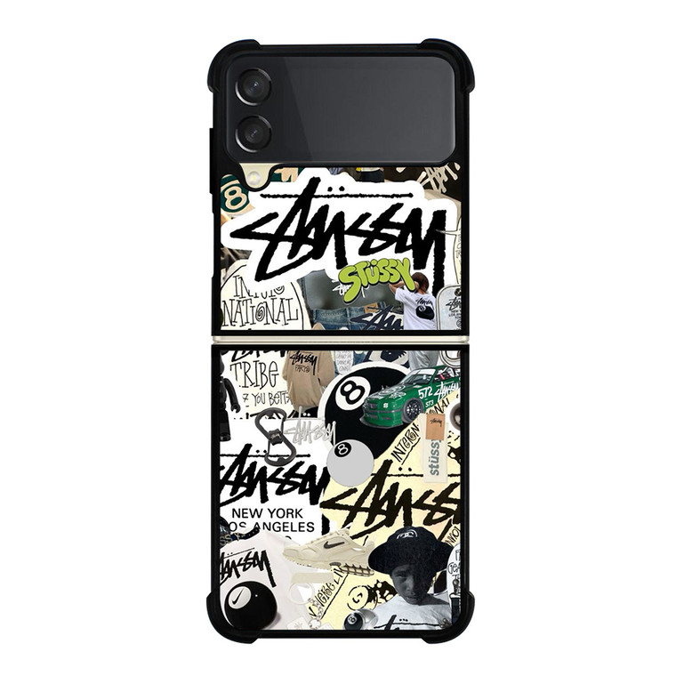 STUSSY COLLAGE Samsung Galaxy Z Flip 3 Case Cover