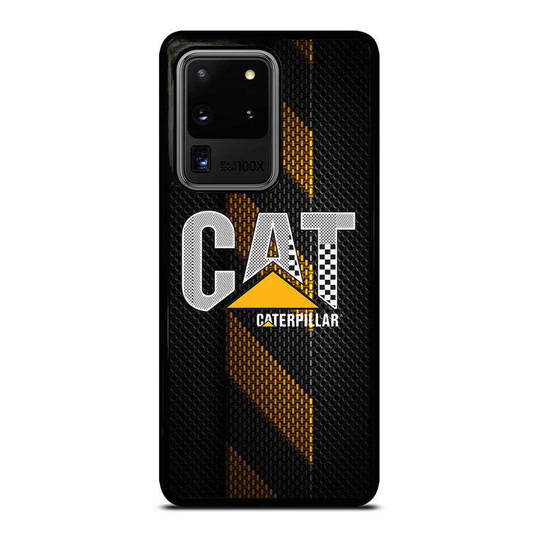 CATERPILLAR TRACTOR LOGO YELLOW METAL TRIPE Samsung Galaxy S20 Ultra Case Cover