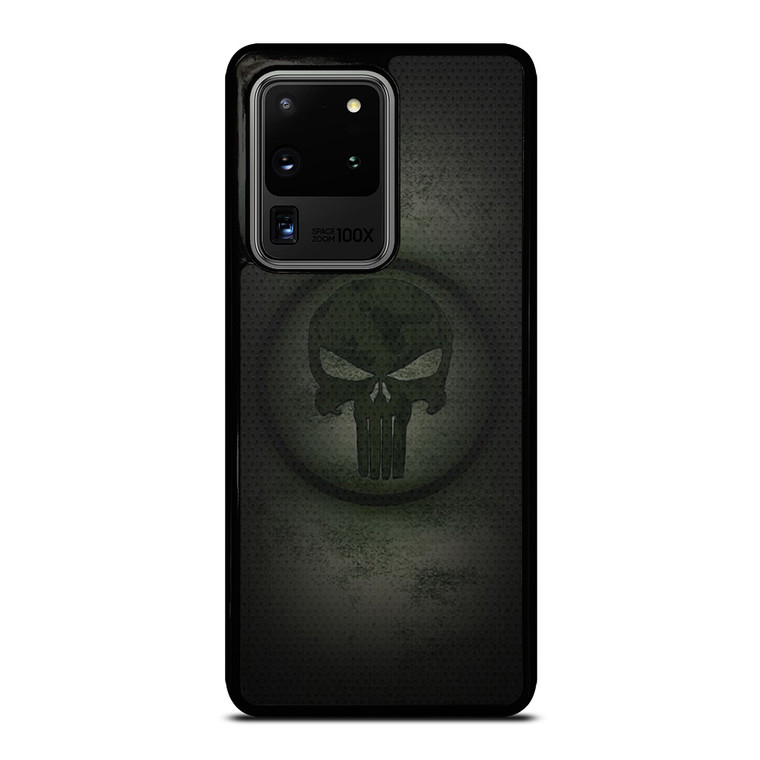 PUNISHER LOGO METAL CARBON Samsung Galaxy S20 Ultra Case Cover