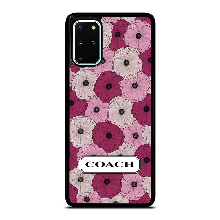 COACH NEW YORK LOGO PURPLE FLOWER Samsung Galaxy S20 Plus Case Cover
