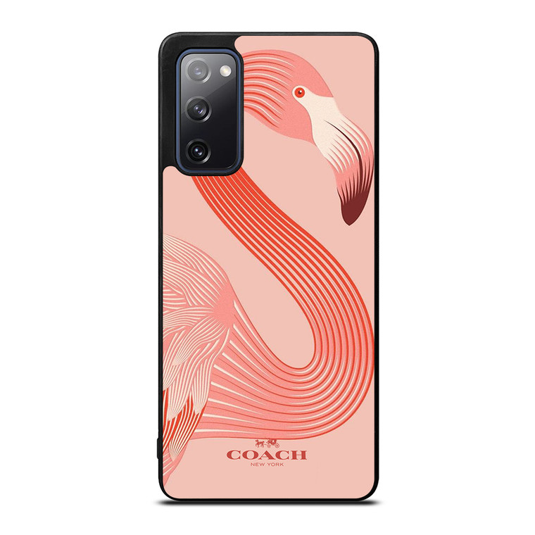 COACH NEW YORK LOGO FLAMINGO ICON Samsung Galaxy S20 FE Case Cover