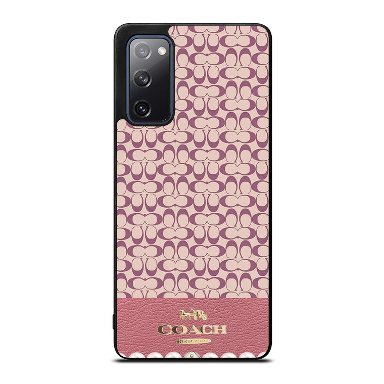 COACH NEW YORK LOGO PINK EMBLEM PATTERN Samsung Galaxy S20 FE Case Cover