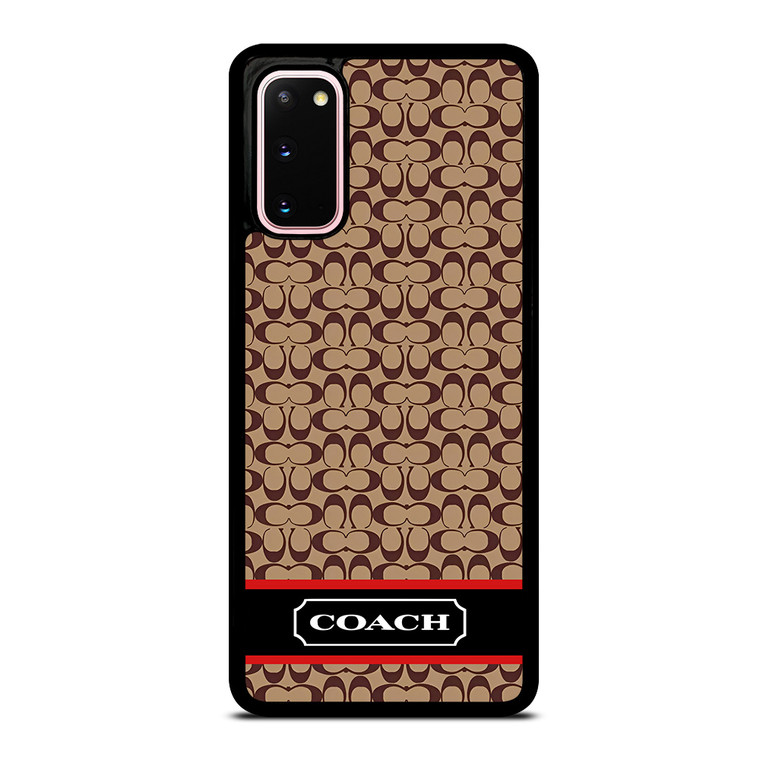 COACH NEW YORK BROWNLOGO PATTERN Samsung Galaxy S20 Case Cover