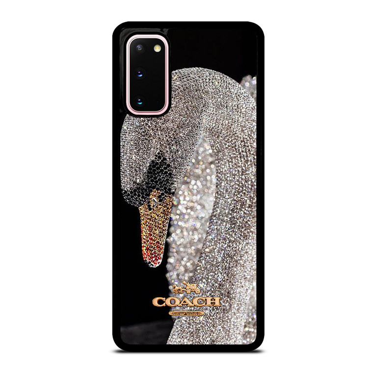 COACH NEW YORK LOGO DIAMOND SWAN Samsung Galaxy S20 Case Cover