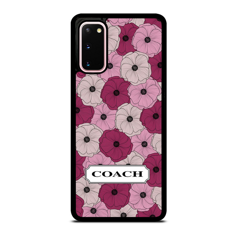 COACH NEW YORK LOGO PURPLE FLOWER Samsung Galaxy S20 Case Cover