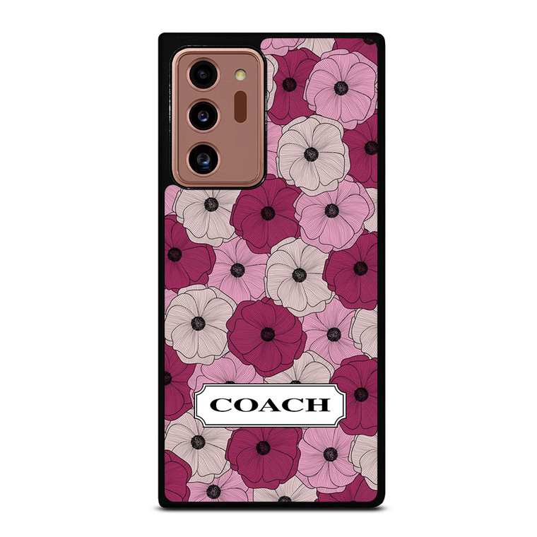 COACH NEW YORK LOGO PURPLE FLOWER Samsung Galaxy Note 20 Ultra Case Cover