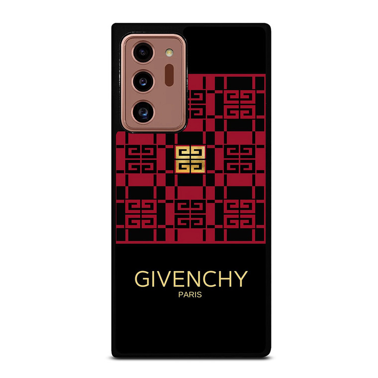 GIVENCHY PARIS LOGO RED GOLD Samsung Galaxy Note 20 Ultra Case Cover