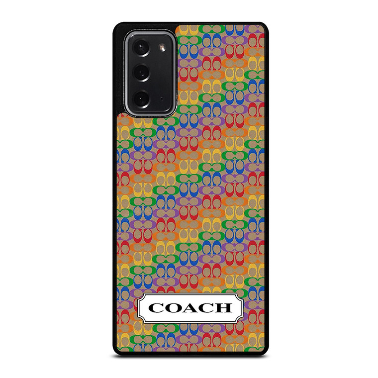 COACH NEW YORK LOGO PATTERN COLORFULI CONS Samsung Galaxy Note 20 Case Cover