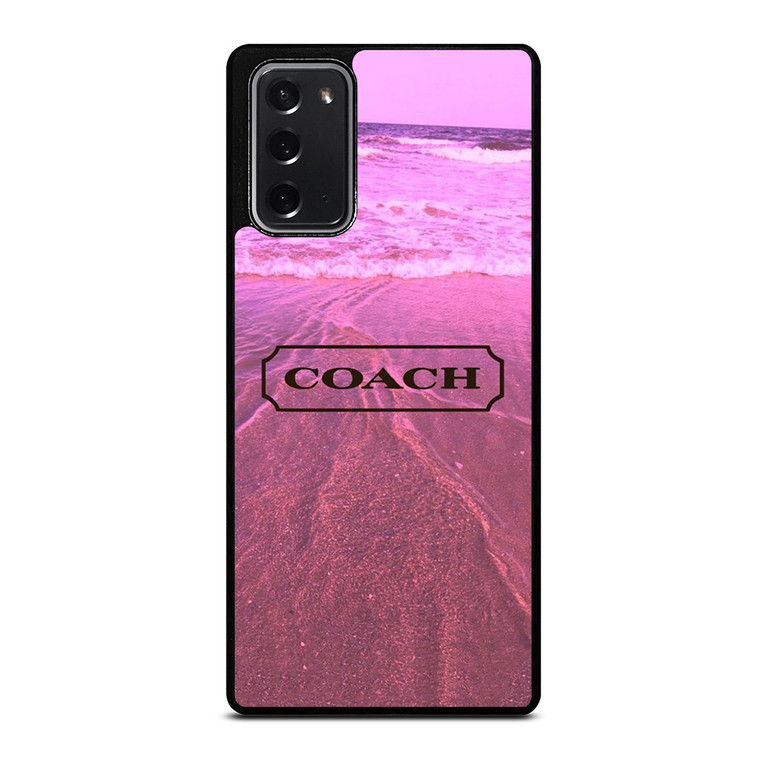 COACH NEW YORK LOGO PINK BEACH Samsung Galaxy Note 20 Case Cover