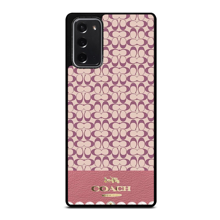 COACH NEW YORK LOGO PINK EMBLEM PATTERN Samsung Galaxy Note 20 Case Cover