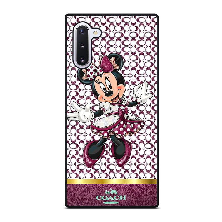 COACH NEW YORK LOGO MINNIE MOUSE DISNEY Samsung Galaxy Note 10 Case Cover