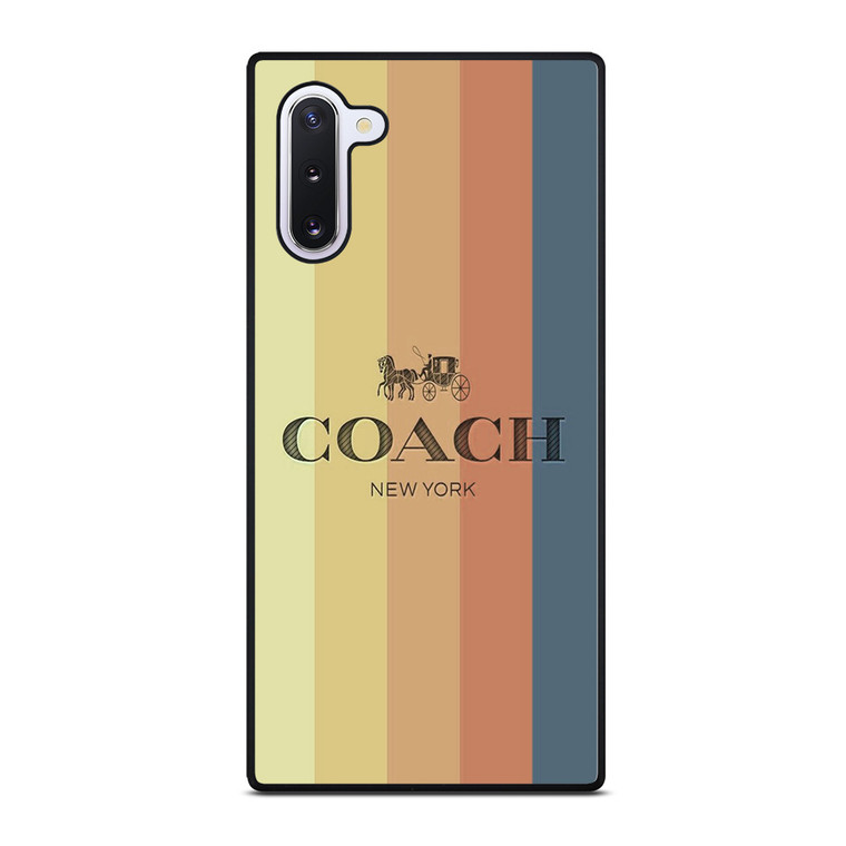 COACH NEW YORK LOGO STRIPES Samsung Galaxy Note 10 Case Cover