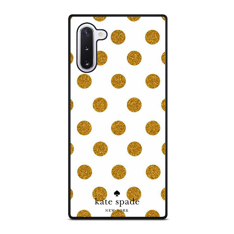KATE SPADE NEW YORK LOGO GOLDEN POLKADOTS Samsung Galaxy Note 10 Case Cover