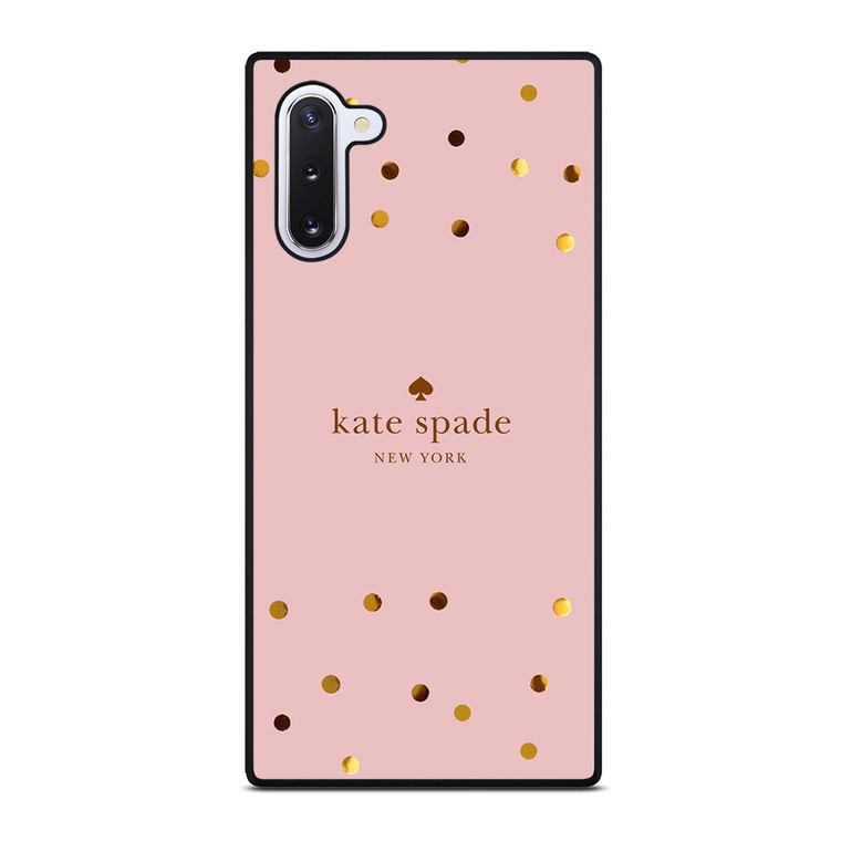 KATE SPADE NEW YORK LOGO PINK GOLDEN POLKADOTS Samsung Galaxy Note 10 Case Cover