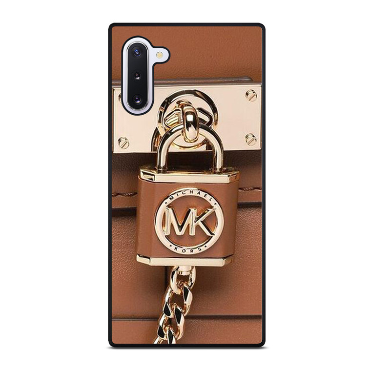 MICHAEL KORS LOGO MK PADLOCK BROWN Samsung Galaxy Note 10 Case Cover