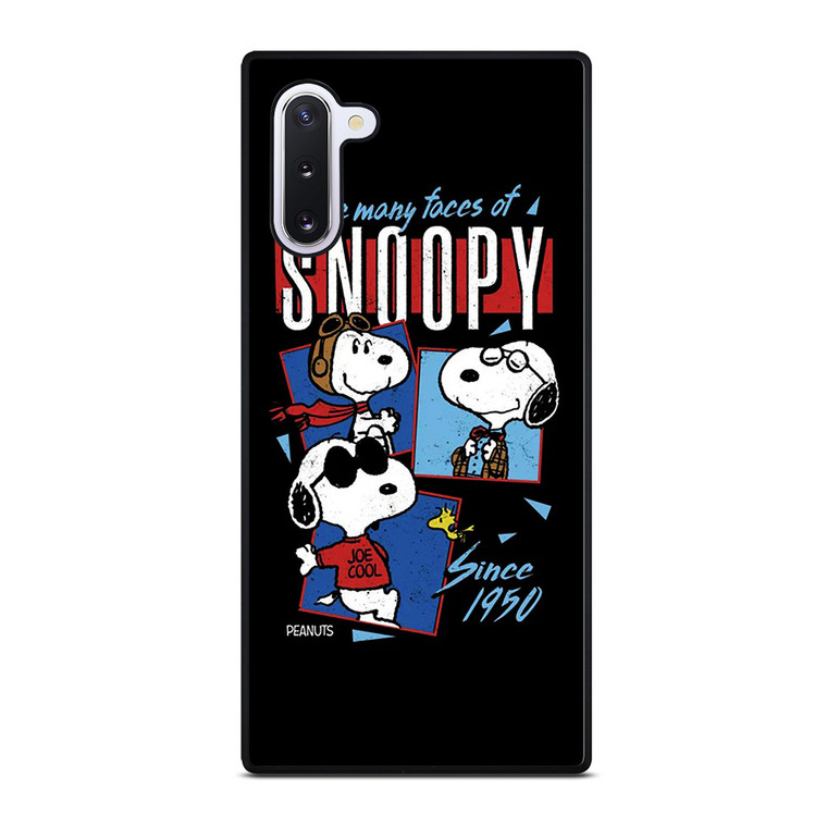 SNOOPY FACES THE PEANUTS CARTOON Samsung Galaxy Note 10 Case Cover