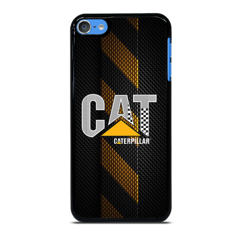 CATERPILLAR TRACTOR LOGO YELLOW METAL TRIPE iPod Touch 7 Case