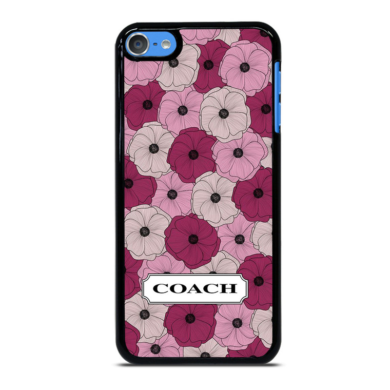 COACH NEW YORK LOGO PURPLE FLOWER iPod Touch 7 Case