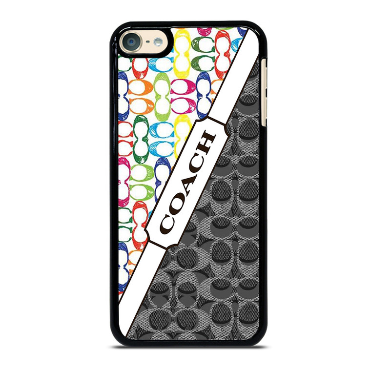COACH NEW YORK LOGO COLORFULL BLACK ICON iPod Touch 6 Case