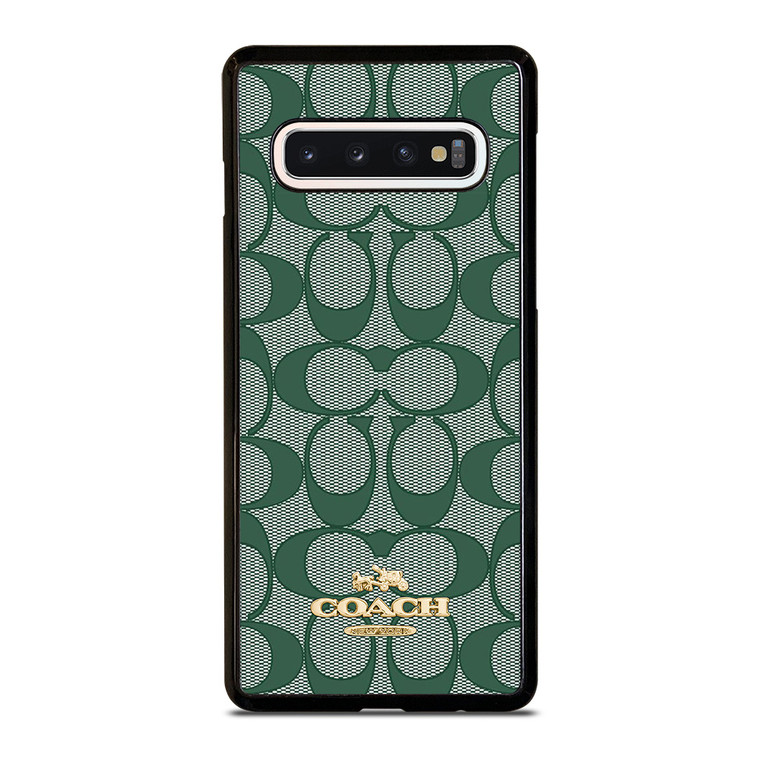 COACH NEW YORK LOGO GREEN ICONS Samsung Galaxy S10 Case Cover