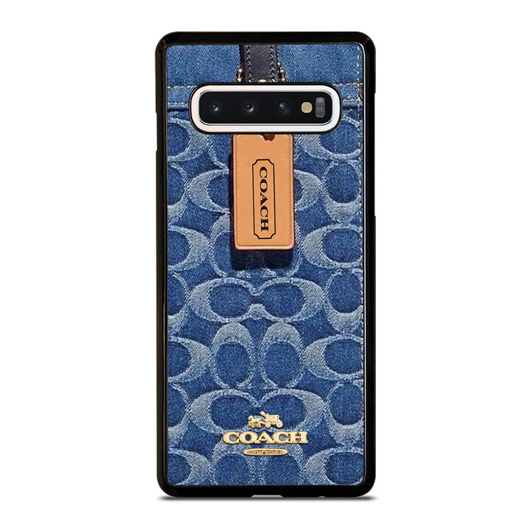 COACH NEW YORK LOGO JEANS BAG Samsung Galaxy S10 Case Cover