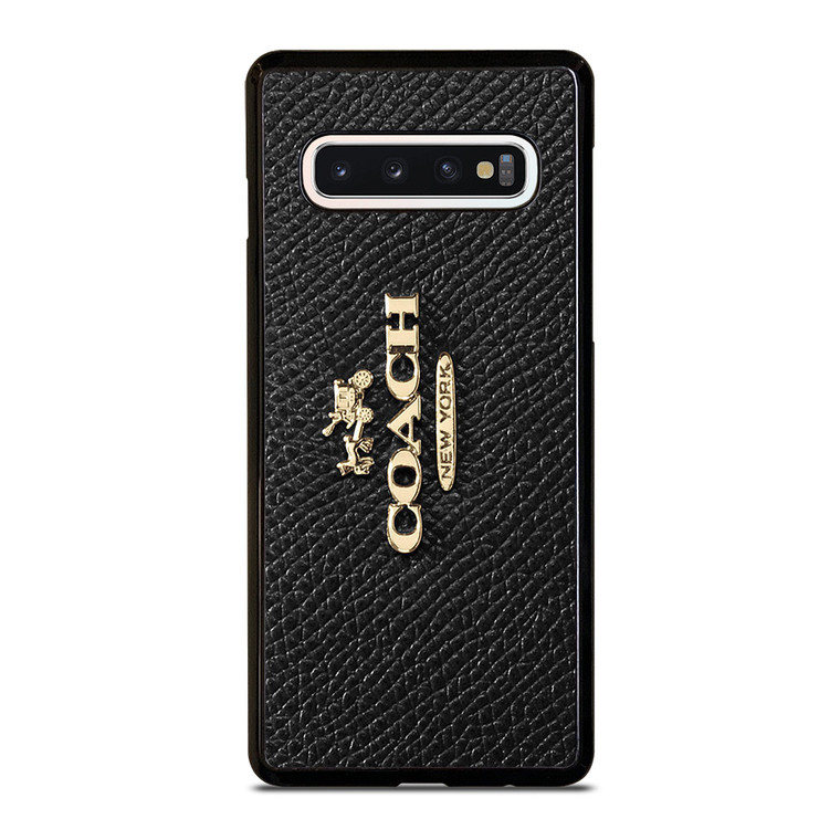 COACH NEW YORK LOGO ON BLACK WALLET Samsung Galaxy S10 Case Cover