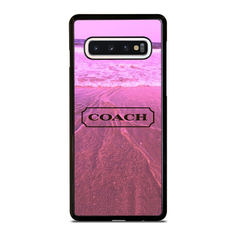 COACH NEW YORK LOGO PINK BEACH Samsung Galaxy S10 Case Cover