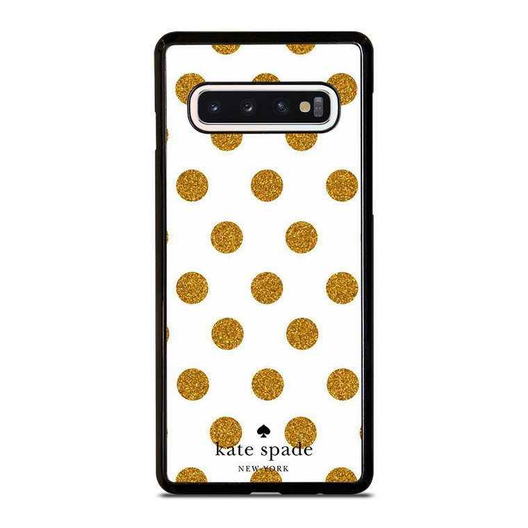 KATE SPADE NEW YORK LOGO GOLDEN POLKADOTS Samsung Galaxy S10 Case Cover