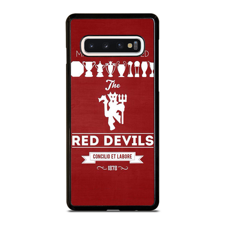 MANCHESTER UNITED FC LOGO FOOTBALL RED DEVILS Samsung Galaxy S10 Case Cover