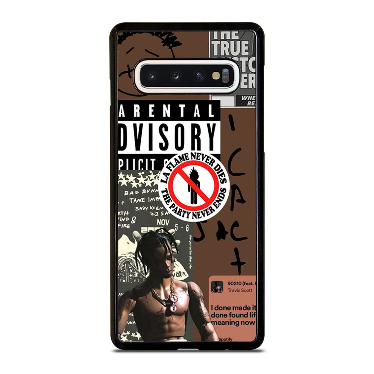 TRAVIS SCOTT RAPPER PARENTAL ADVISORY Samsung Galaxy S10 Case Cover