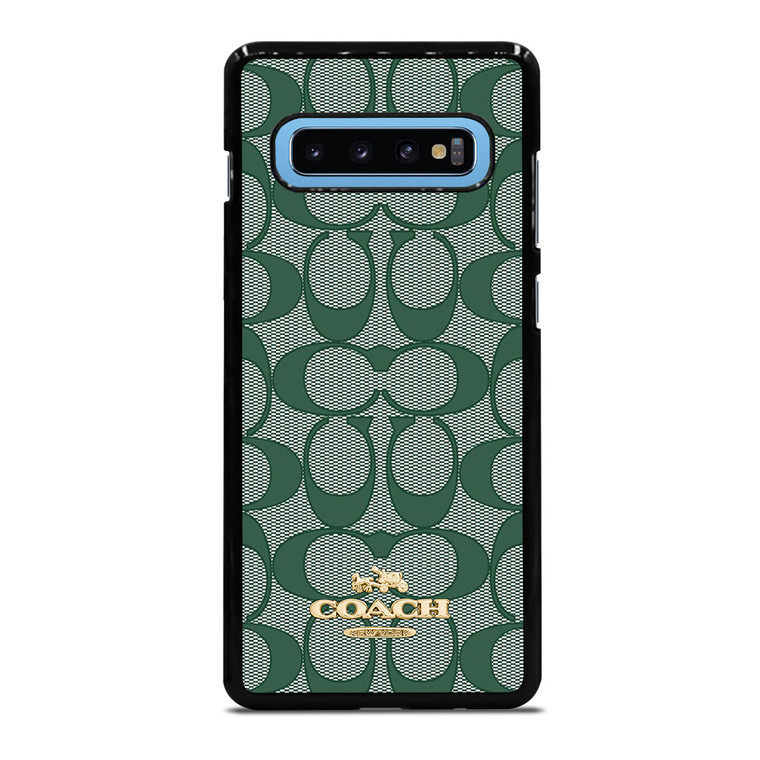 COACH NEW YORK LOGO GREEN ICONS Samsung Galaxy S10 Plus Case Cover