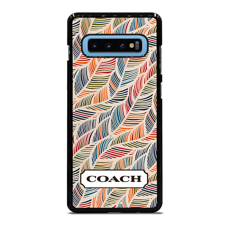 COACH NEW YORK LOGO MONOGRAM SEAMLESS PATTERN Samsung Galaxy S10 Plus Case Cover