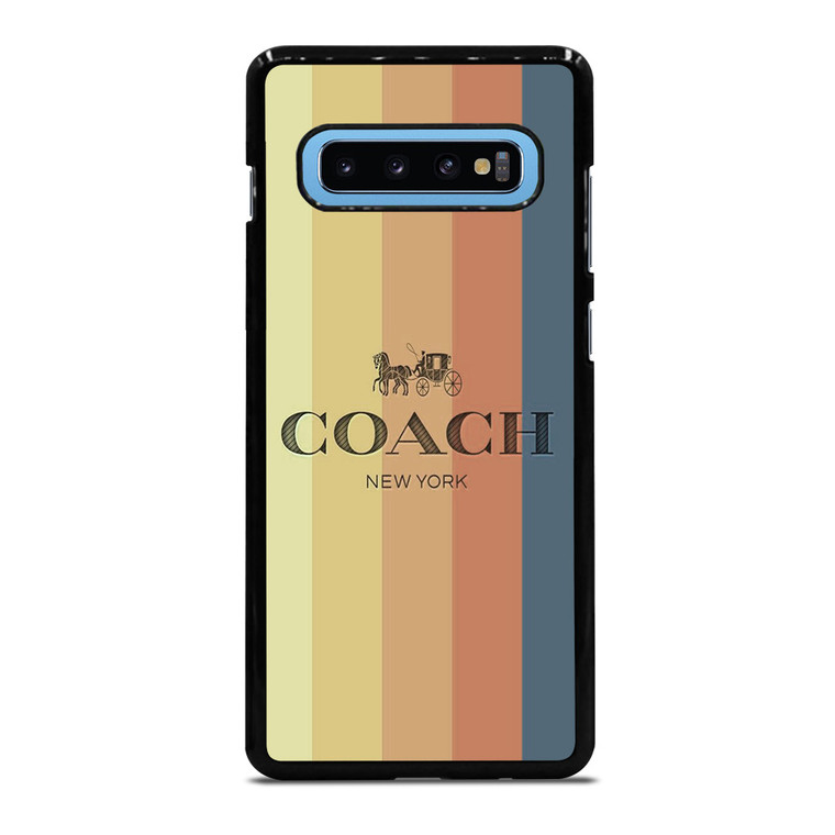 COACH NEW YORK LOGO STRIPES Samsung Galaxy S10 Plus Case Cover