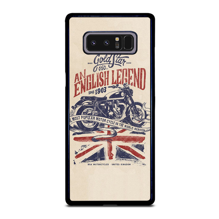 BSA MOTORCYCLE BRITISH GOLD STAR Samsung Galaxy Note 8 Case Cover