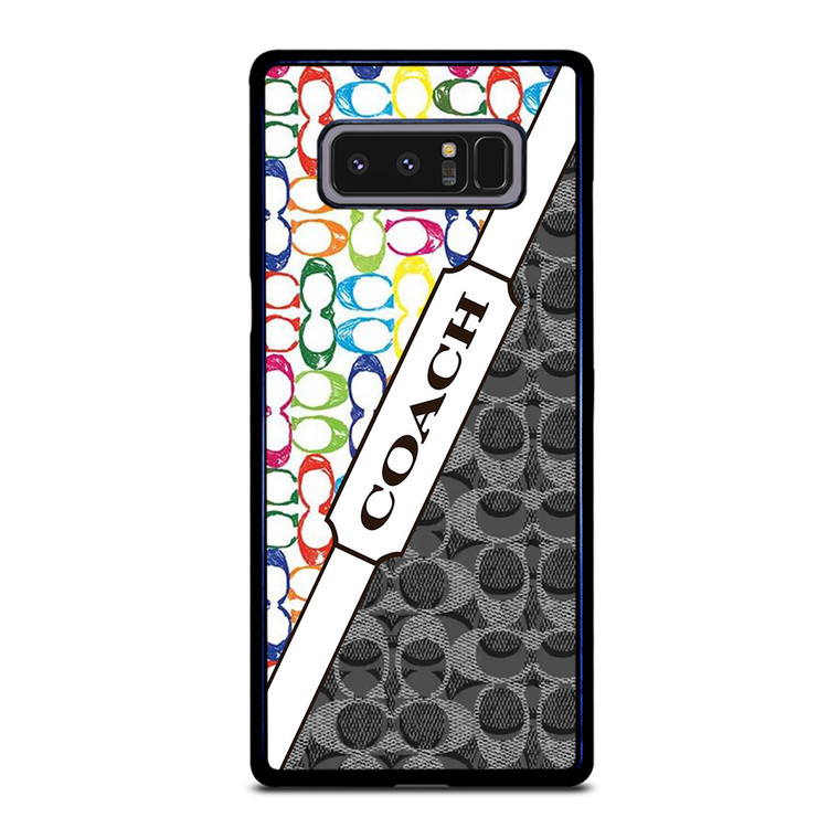 COACH NEW YORK LOGO COLORFULL BLACK ICON Samsung Galaxy Note 8 Case Cover
