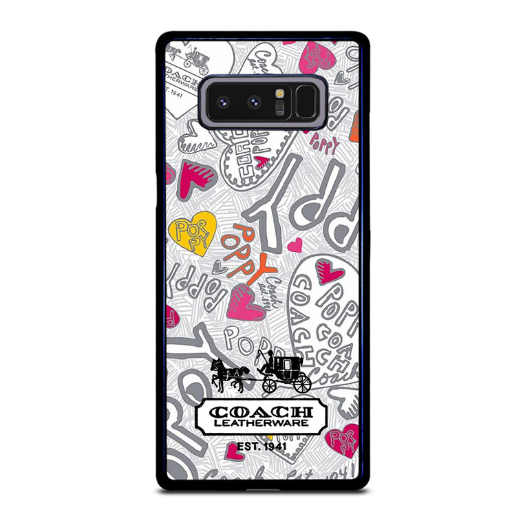 COACH NEW YORK LOGO POPPY COLORFUL Samsung Galaxy Note 8 Case Cover