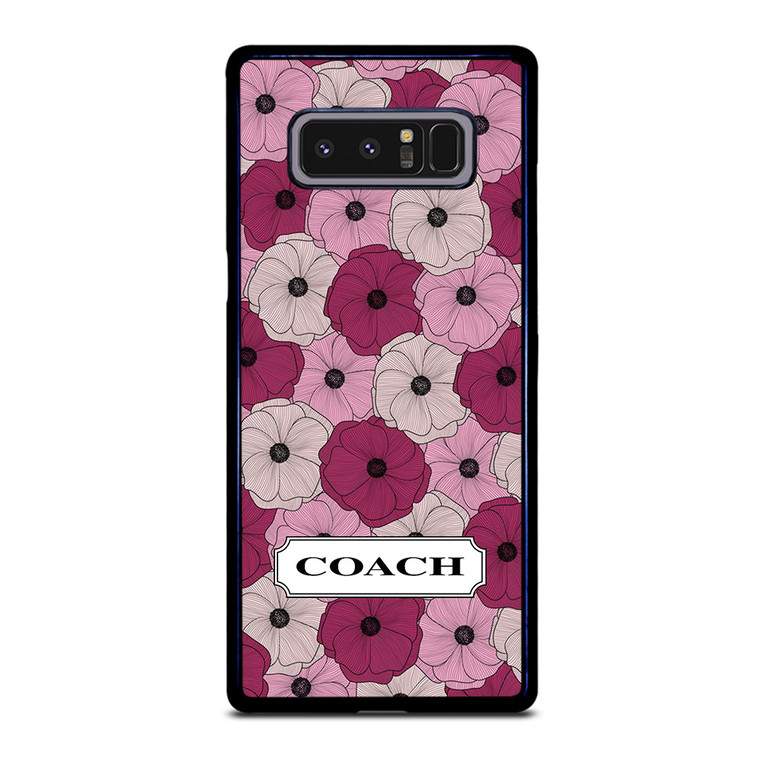COACH NEW YORK LOGO PURPLE FLOWER Samsung Galaxy Note 8 Case Cover