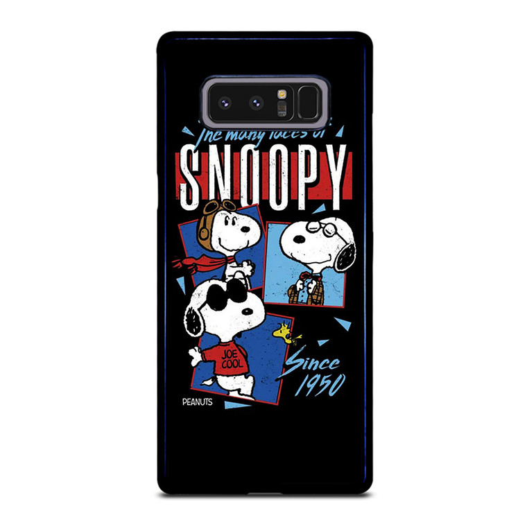 SNOOPY FACES THE PEANUTS CARTOON Samsung Galaxy Note 8 Case Cover