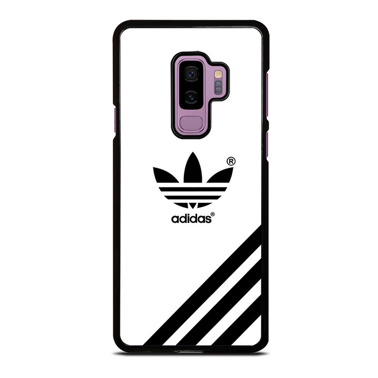 ADIDAS LOGO WHITE CLASSIC STRIPES Samsung Galaxy S9 Plus Case Cover