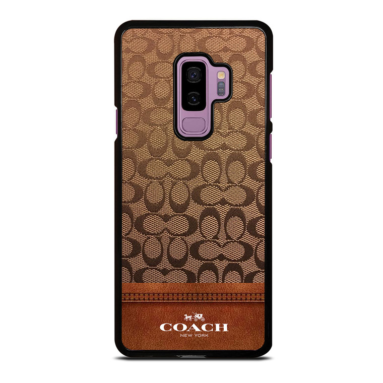 COACH NEW YORK ICON BROWN LOGO Samsung Galaxy S9 Plus Case Cover