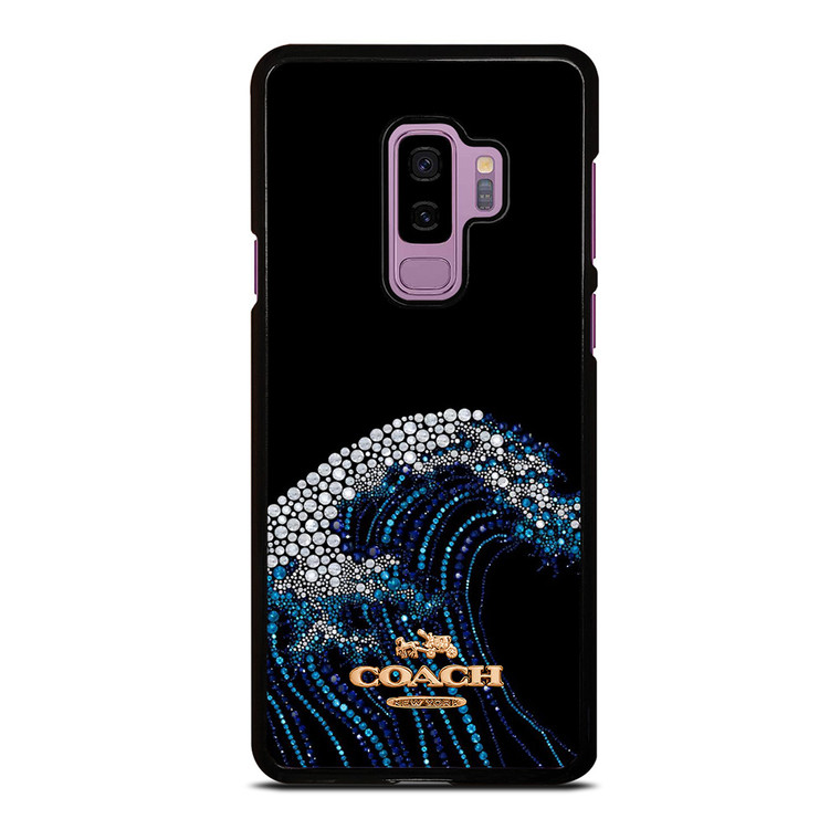 COACH NEW YORK LOGO DIAMOND WAVE Samsung Galaxy S9 Plus Case Cover