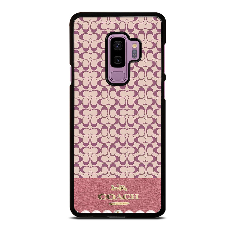 COACH NEW YORK LOGO PINK EMBLEM PATTERN Samsung Galaxy S9 Plus Case Cover