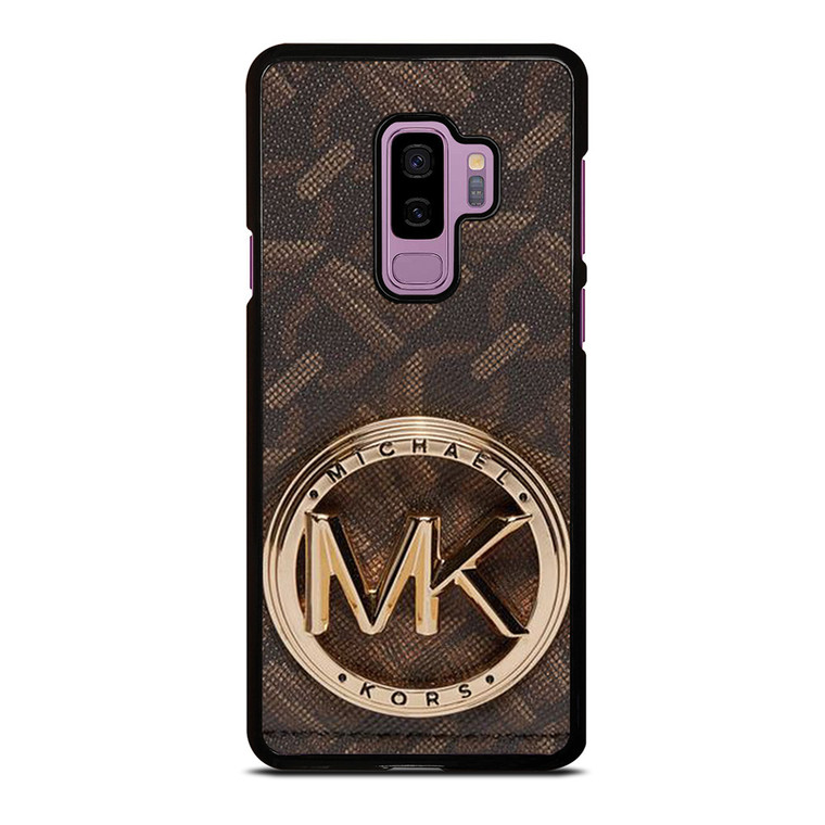 MICHAEL KORS LOGO MK BROWN WALLET Samsung Galaxy S9 Plus Case Cover